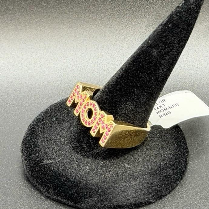 14K Gold MOM Ring