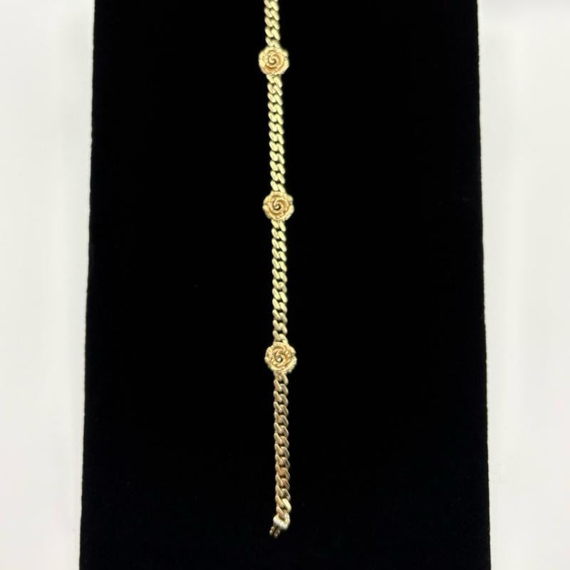 14K Gold Rose Bracelet