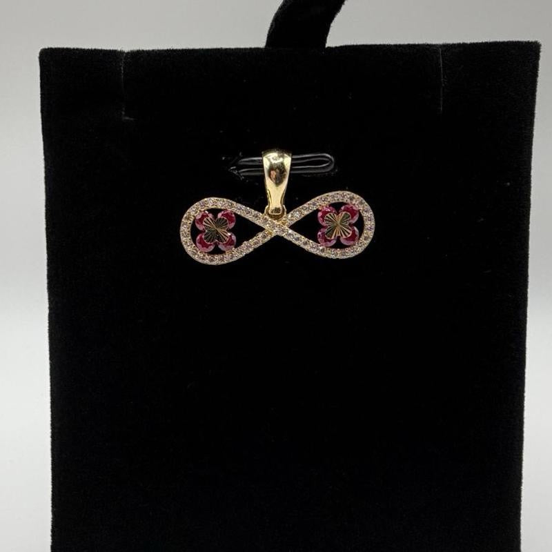 14K Gold Infinity Pendant